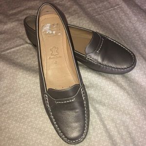 Pewter Ecco Bari Moccasin Loafers